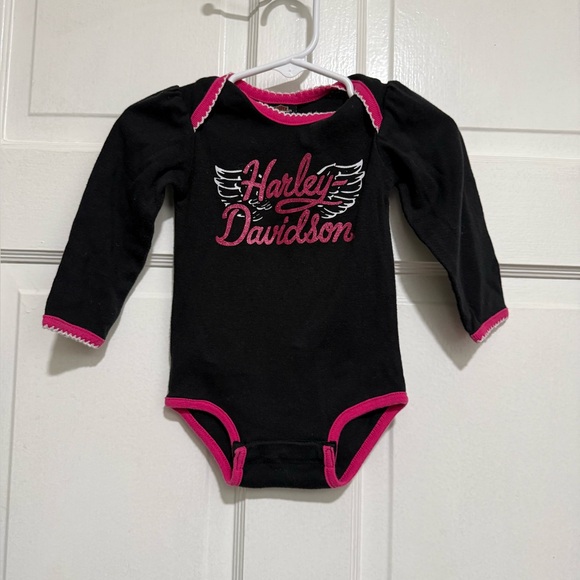 Infant Girls Harley Davidson Outfit Size 6/9 Months - Picture 1 of 3